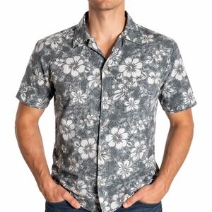 Makapuu Hawaiian Aloha Shirt 2XL Hibiscus Flowers Floral Tribal Reverse Print